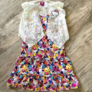 Hello Kitty Girls Dress. Size L 10/12.